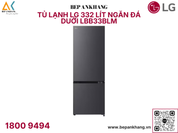 Tủ lạnh LG ngăn đá dưới màu đen 335L LBB33BLM